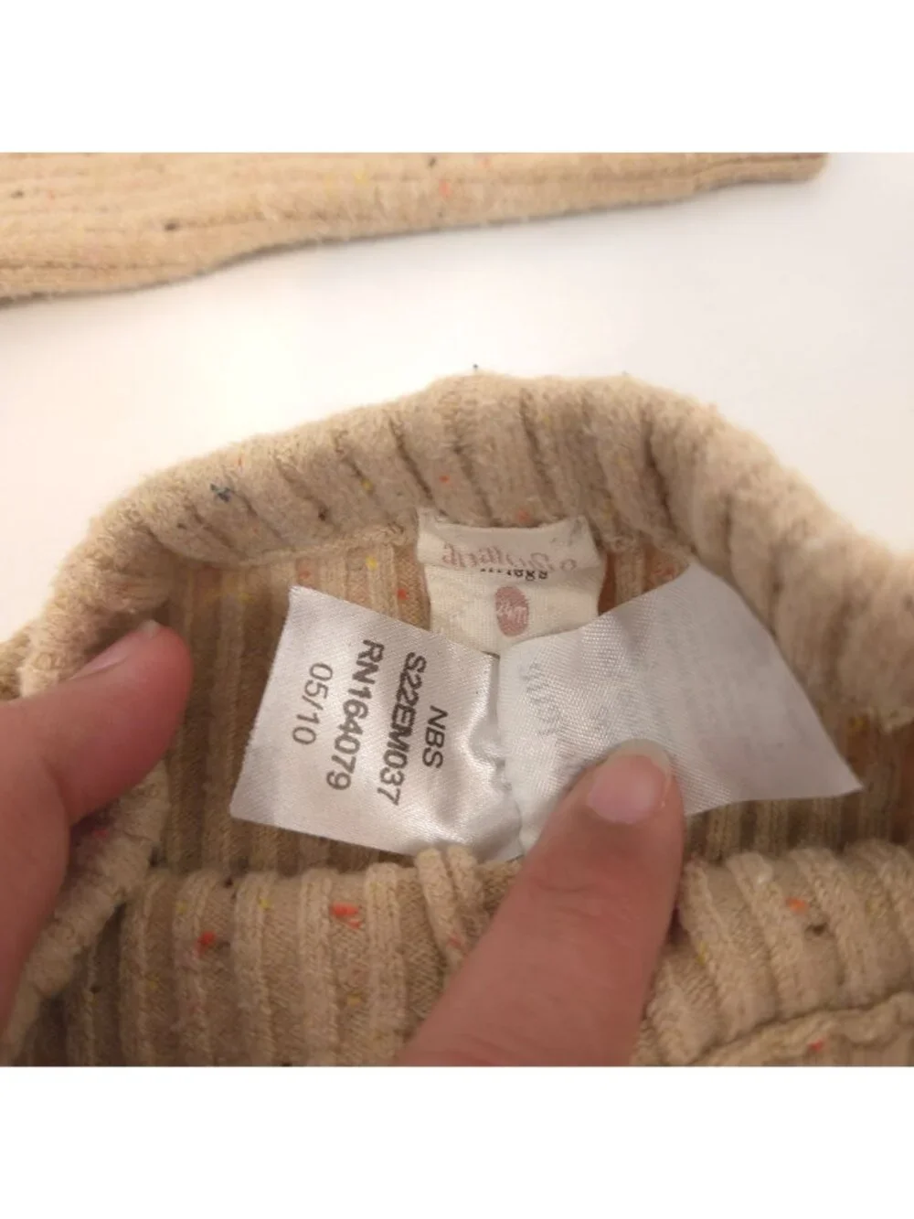 Analogie by Lil Legs Ribbed Sweater & Pants Set Tan Toffee Speckle Knit Size 24M